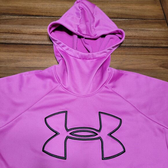 Under Armour Coldgear LS Pullover Purple Hoodie Loose - Size Small - Picture 2 of 5